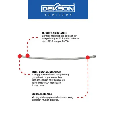 CORRUGATED HOSE SUS 304 DEKKSON CH 1630 300MM CP 2