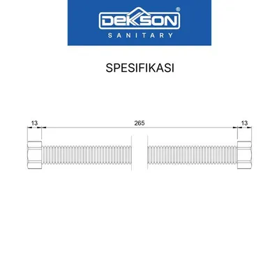 CORRUGATED HOSE SUS 304 DEKKSON CH 1630 300MM CP 3