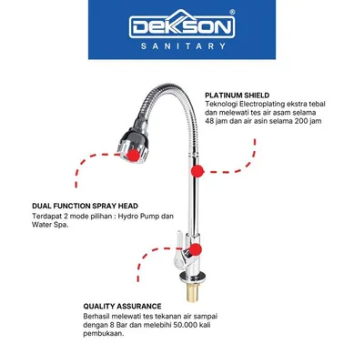 KITCHEN TAP DECK 2 DEKKSON CURVO KTD 1001-2 CP 2