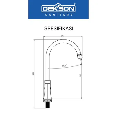 KITCHEN TAP DECK DEKKSON LYRA KTD 2318-K MB 4