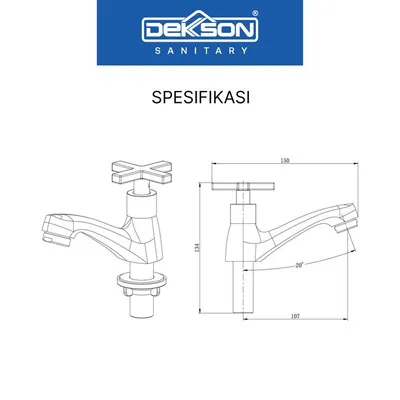 BASIN TAP DEKKSON BT 3186S CP 3