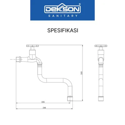 WALL TAP DEKKSON WT 3186-C CP 3