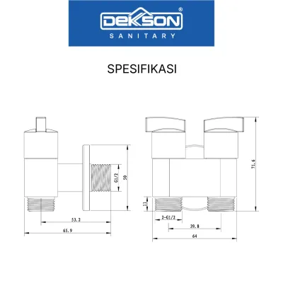 STOP VALVE 2 OUT DEKKSON SV 1310-2 MB 4