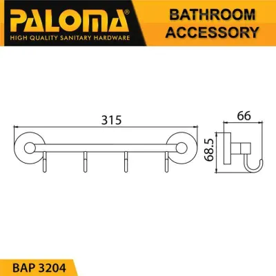 EBANO ROBE HOOK-4 3204 3