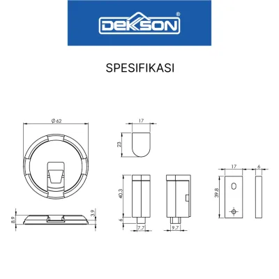 DOOR HOLDER DEKKSON DH 8020 MATT BLACK 3