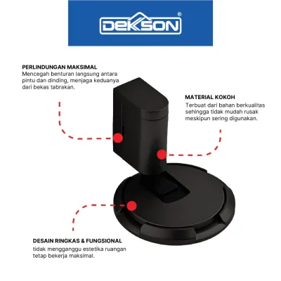 DOOR HOLDER DEKKSON DH 8020 MATT BLACK 4