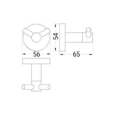DAKOTA ROBE HOOK 2114GM 3