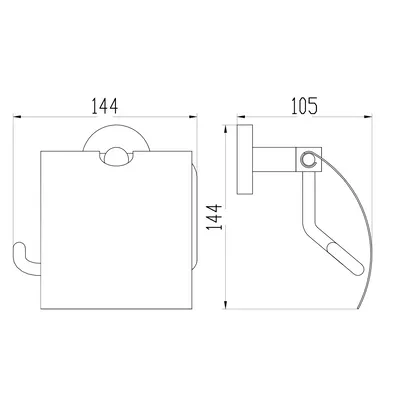 DAKOTA TOILET ROLL HOLDER 2115GM 3