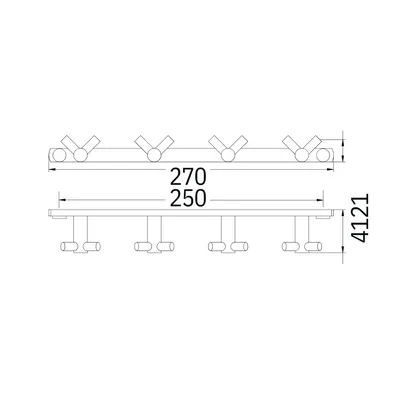 MONTANA ROBE HOOK-4 3504GM 3