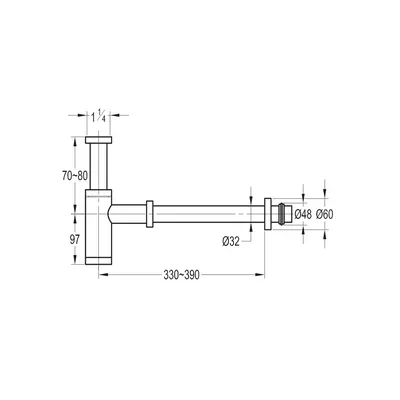 BRASS BASIN BOTTLE-TRAP (WITH POP-UP PIPE) WITH CHECKOUT 9201 2
