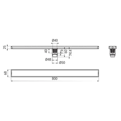 FLOOR DRAIN LINEAR 80CM 5108 2