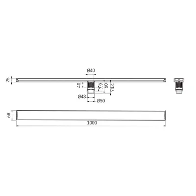 PALOMA FLOOR DRAIN LINEAR 100CM 5110 SATIN DURASEAL 2